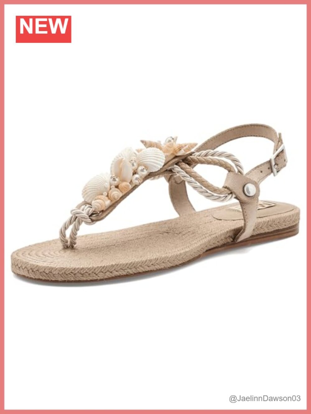 MIA Womens MLE-Agoya Shell Accent Slide Sandals Faux Suede Jute